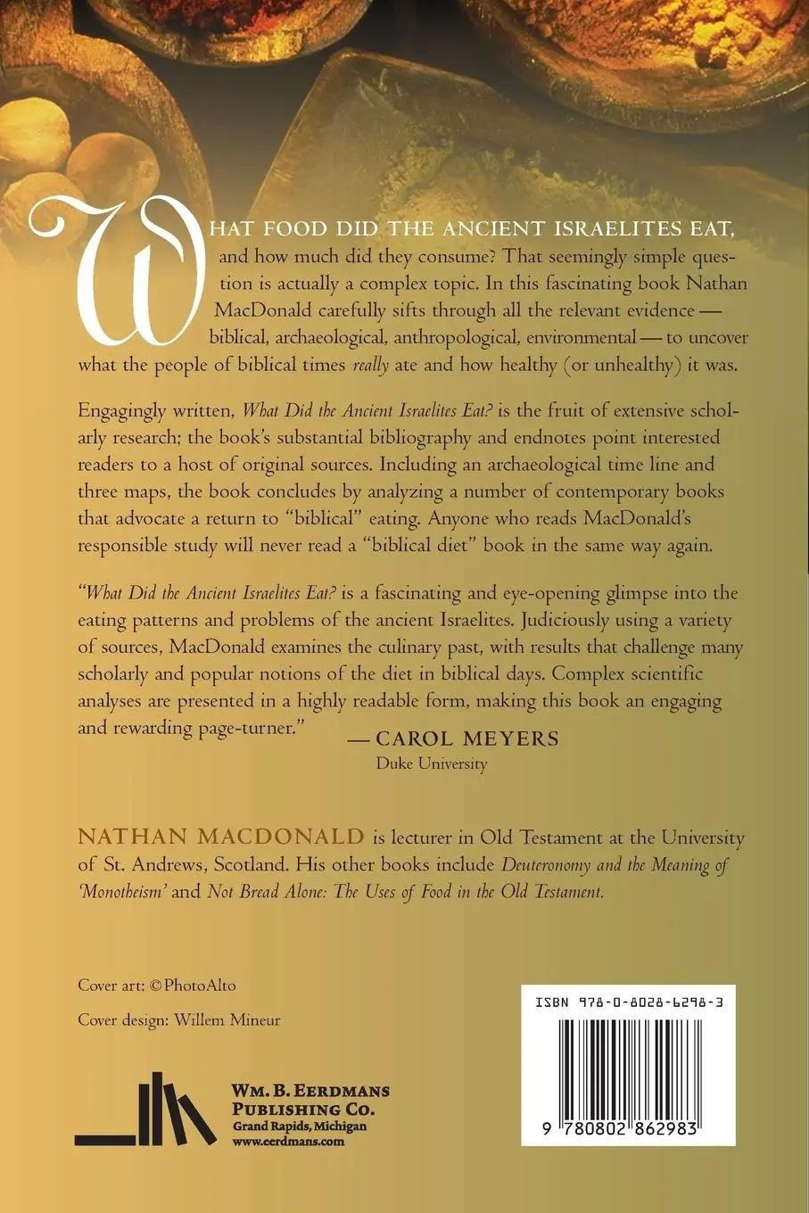 Rückseite: 9780802862983 | What Did the Ancient Israelites Eat? | Diet in Biblical Times | Buch