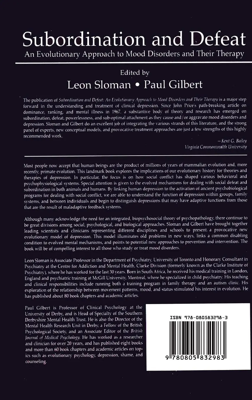 Rückseite: 9780805832983 | Subordination and Defeat | Leon Sloman (u. a.) | Buch | Englisch