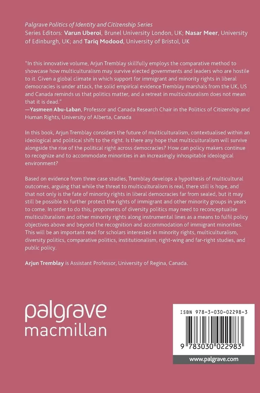 Rückseite: 9783030022983 | Diversity in Decline? | Arjun Tremblay | Buch | xviii | Englisch