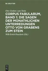 Cover: 9783111062983 | Corpus fabularum, Band 1: Die Sagen der monathlichen Unterredungen...