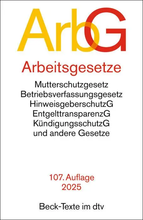 Cover: 9783423532983 | Arbeitsgesetze. ArbG | Taschenbuch | Beck-Texte im dtv | 1150 S.