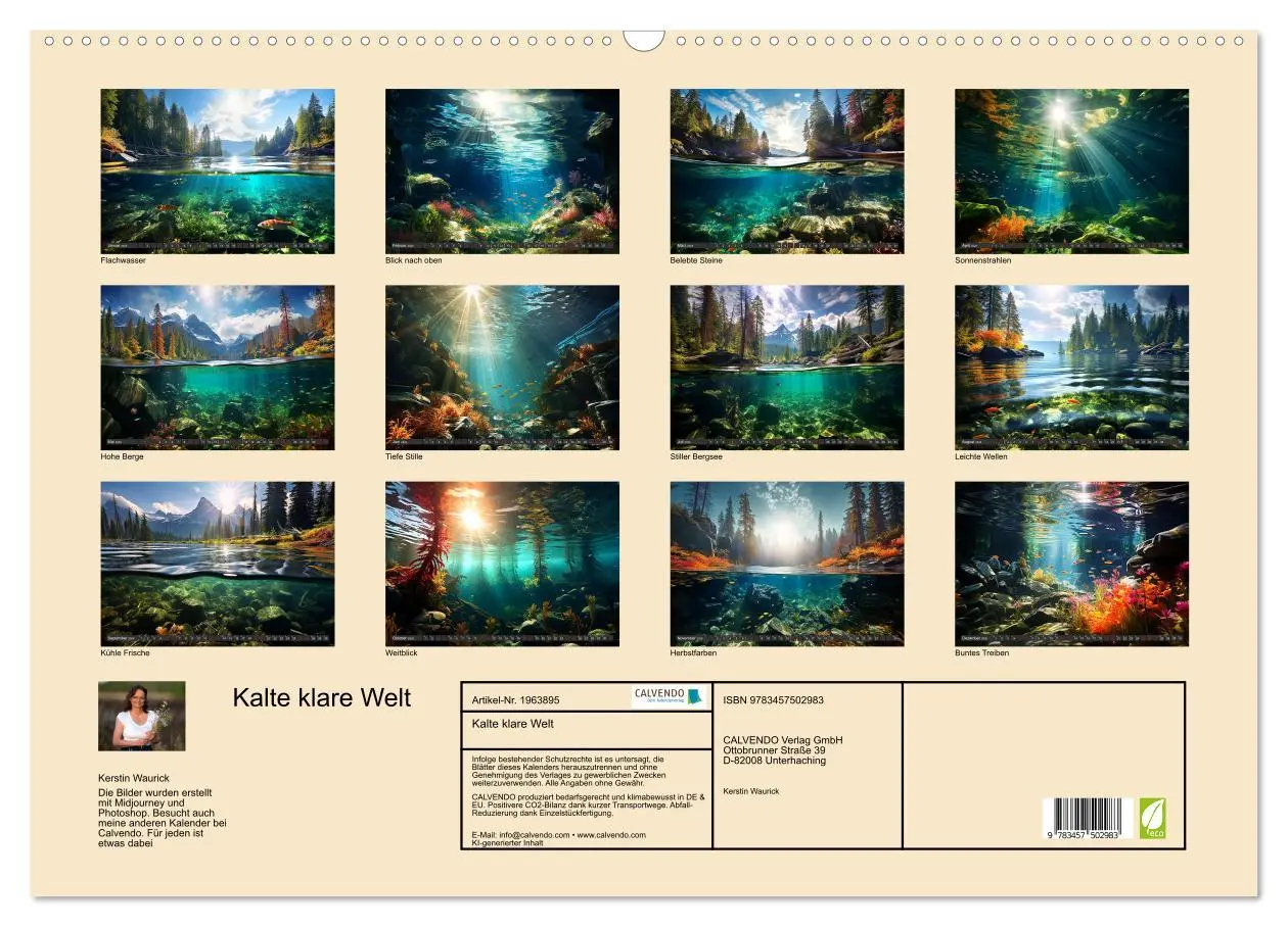 Bild: 9783457502983 | Kalte klare Welt (Wandkalender 2026 DIN A2 quer), CALVENDO...