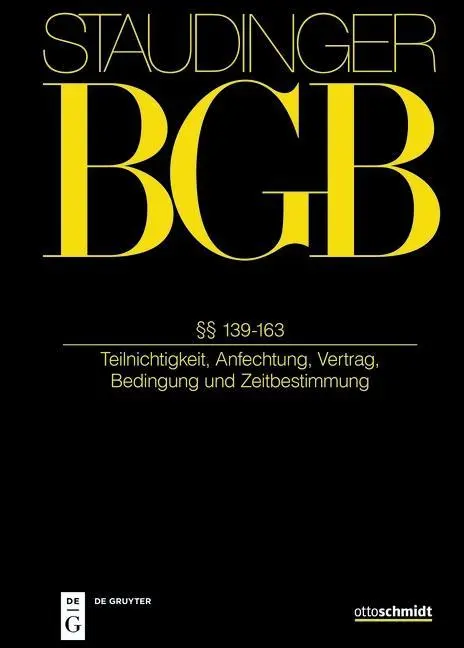 Cover: 9783805912983 | BGB §§ 139-163 | Buch | VII | Deutsch | 2020 | Sellier - De Gruyter
