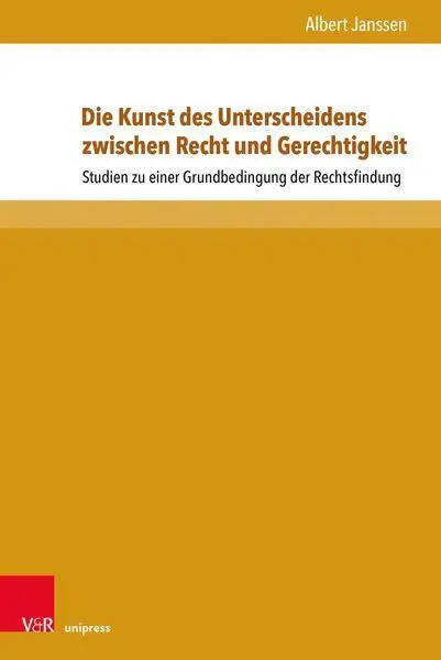 Cover: 9783847112983 | Die Kunst des Unterscheidens zwischen Recht und Gerechtigkeit | Buch
