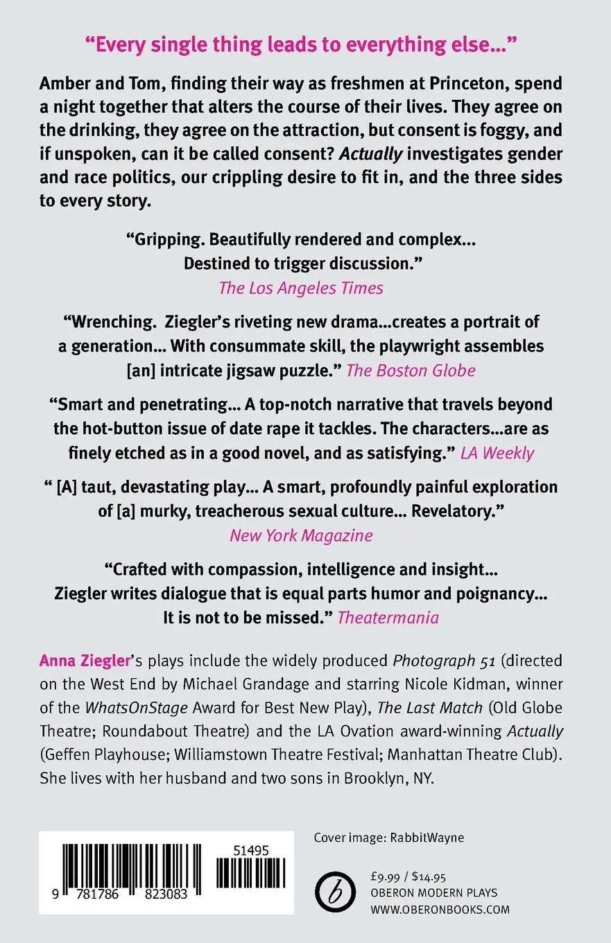 Rückseite: 9781786823083 | Actually | Anna Ziegler | Taschenbuch | Englisch | 2017