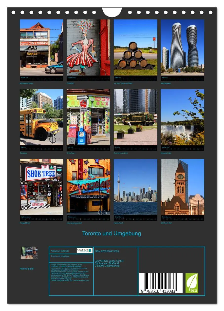 Bild: 9783516413083 | Toronto und Umgebung (Wandkalender 2026 DIN A4 hoch), CALVENDO...