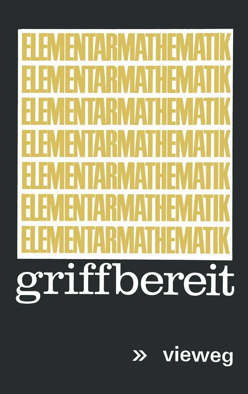 Cover: 9783528083083 | Elementarmathematik griffbereit | Definitionen, Theoreme, Beispiele