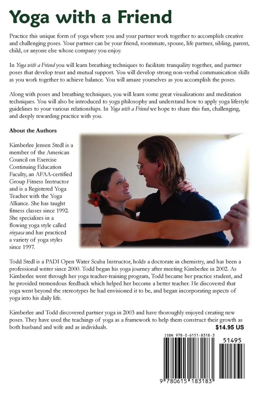 Rückseite: 9780615183183 | Yoga with a Friend | Kimberlee Jensen Stedl (u. a.) | Taschenbuch