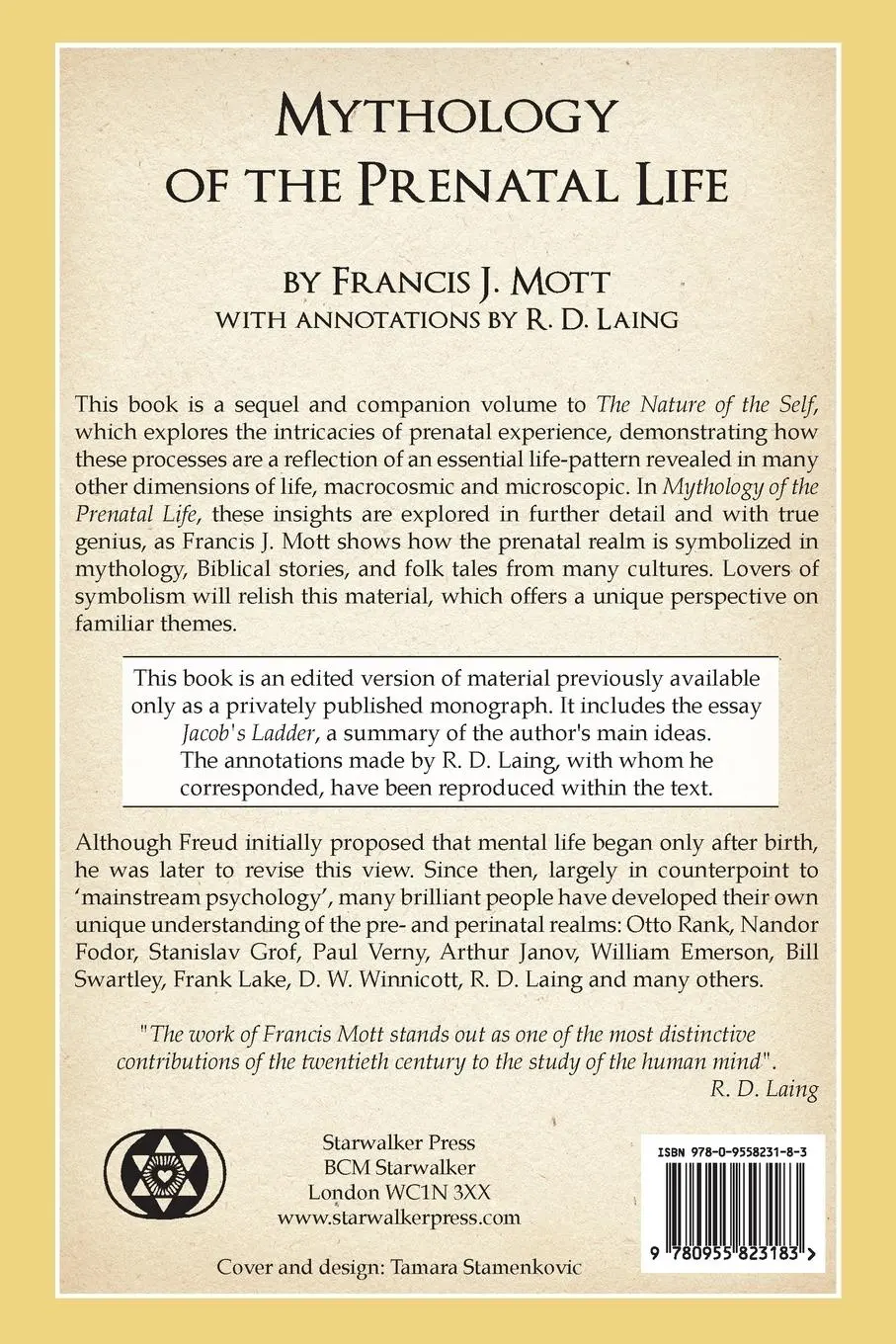 Rückseite: 9780955823183 | Mythology of the Prenatal Life | Francis J. Mott (u. a.) | Taschenbuch