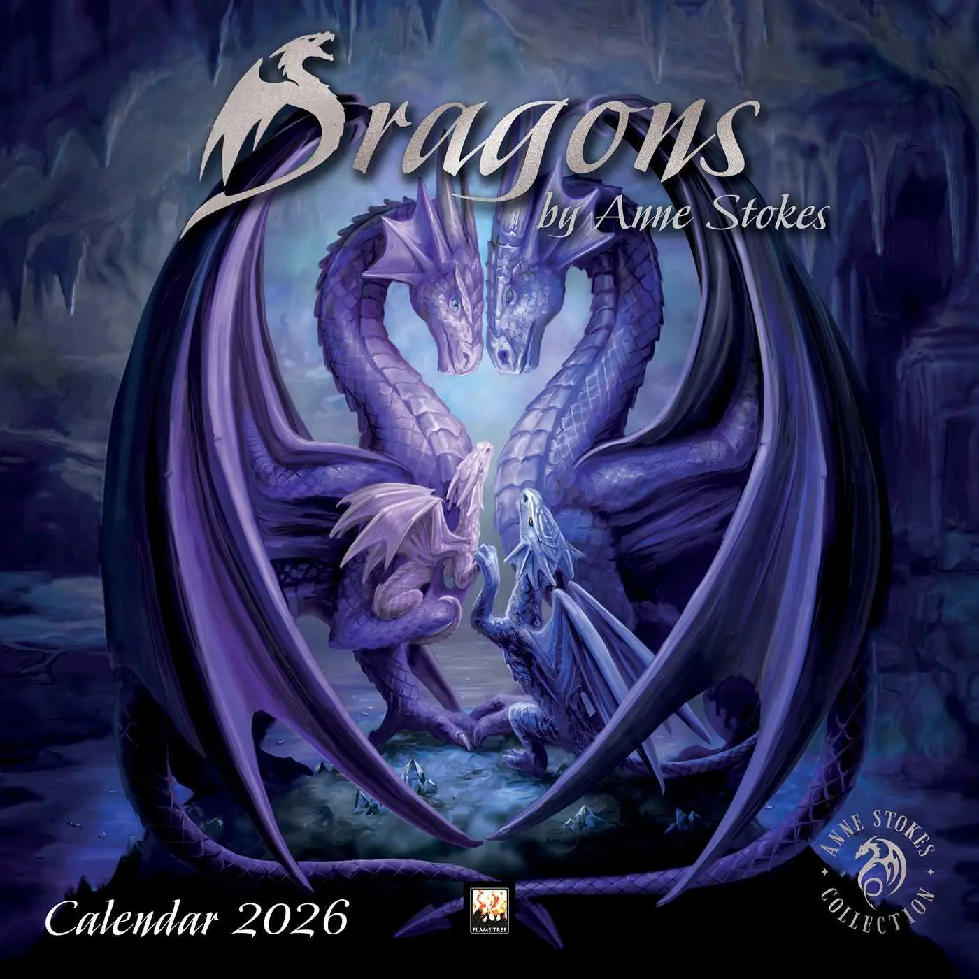 Cover: 9781835623183 | Dragons by Anne Stokes Wall Calendar 2026 (Art Calendar) | Publishing