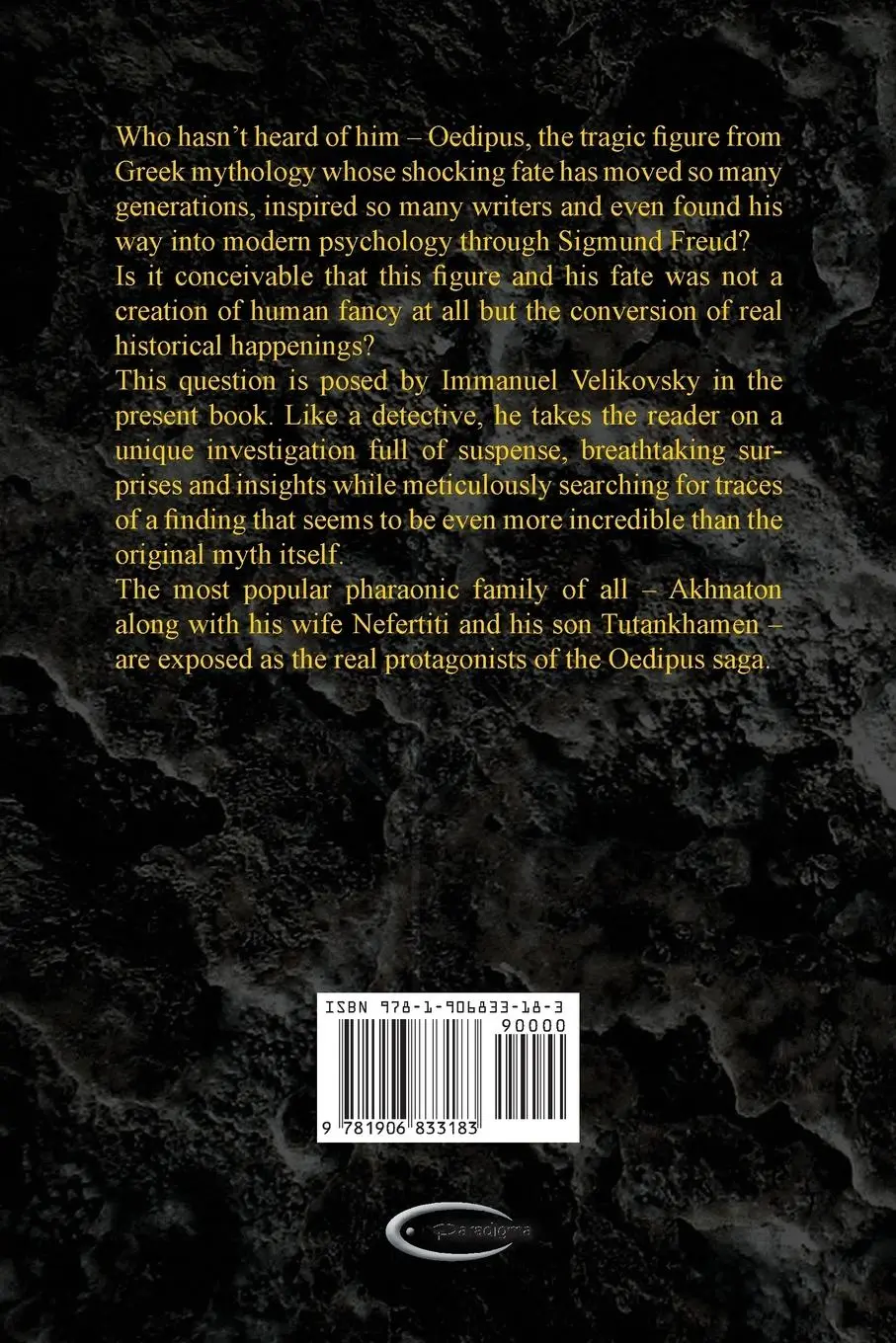 Rückseite: 9781906833183 | Oedipus and Akhnaton | Myth and History | Immanuel Velikovsky | Buch