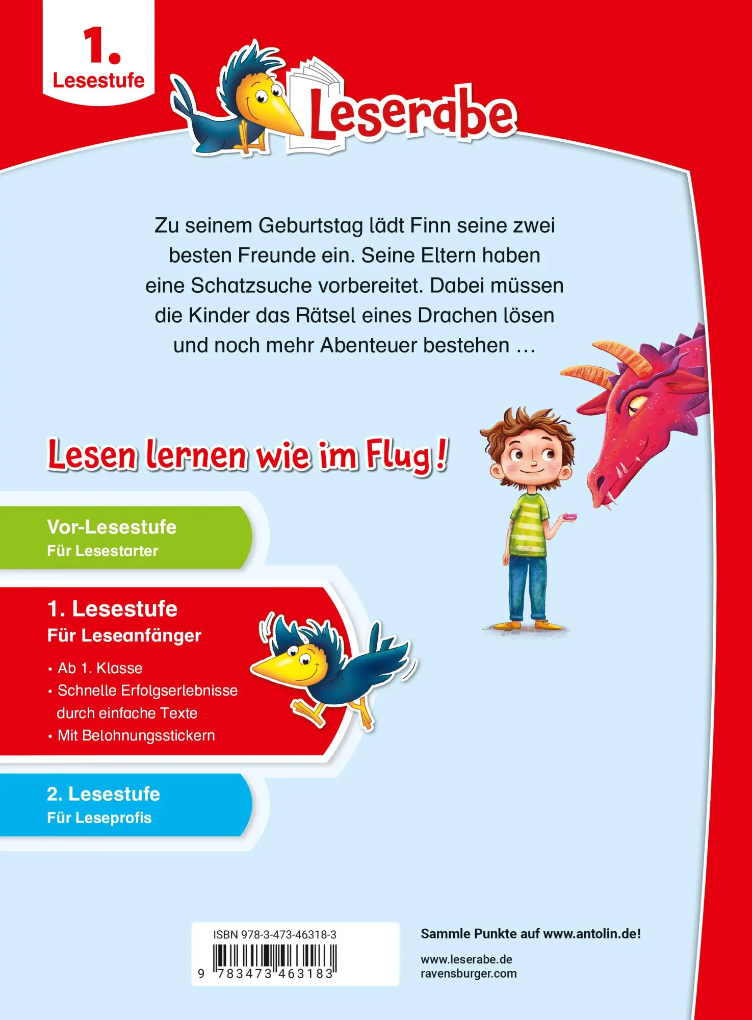 Rückseite: 9783473463183 | Leserabe 1. Lesestufe - Ein fantastischer Geburtstag | Maja von Vogel