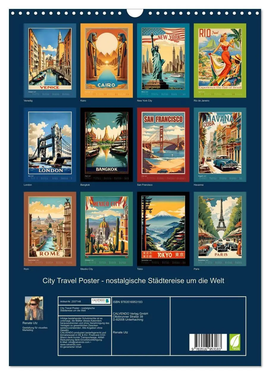 Bild: 9783516953183 | City Travel Poster - nostalgische Städtereise um die Welt...