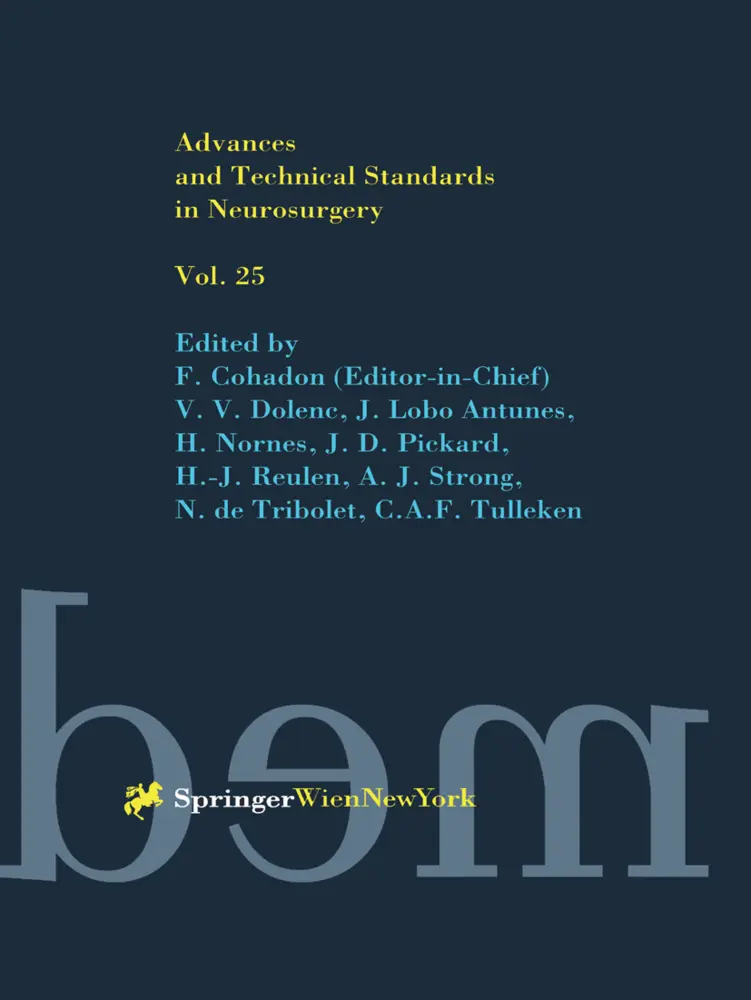 Cover: 9783709173183 | Advances and Technical Standards in Neurosurgery | F. Cohadon | Buch