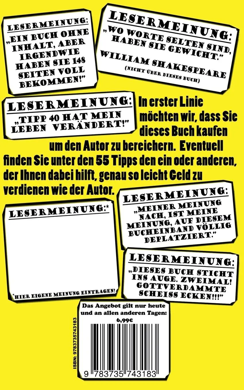Rückseite: 9783735743183 | Mit wenig Aufwand Geld verdienen! | Erhardt Pech | Taschenbuch | 2014