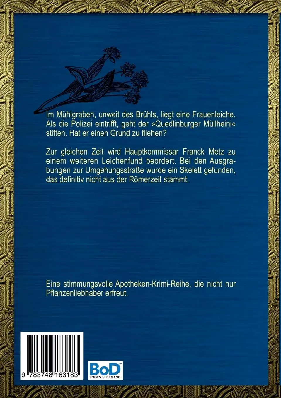 Rückseite: 9783748163183 | Das Skelett vom Ochsenkopf | Der dritte Fall für Hauptkommissar Metz