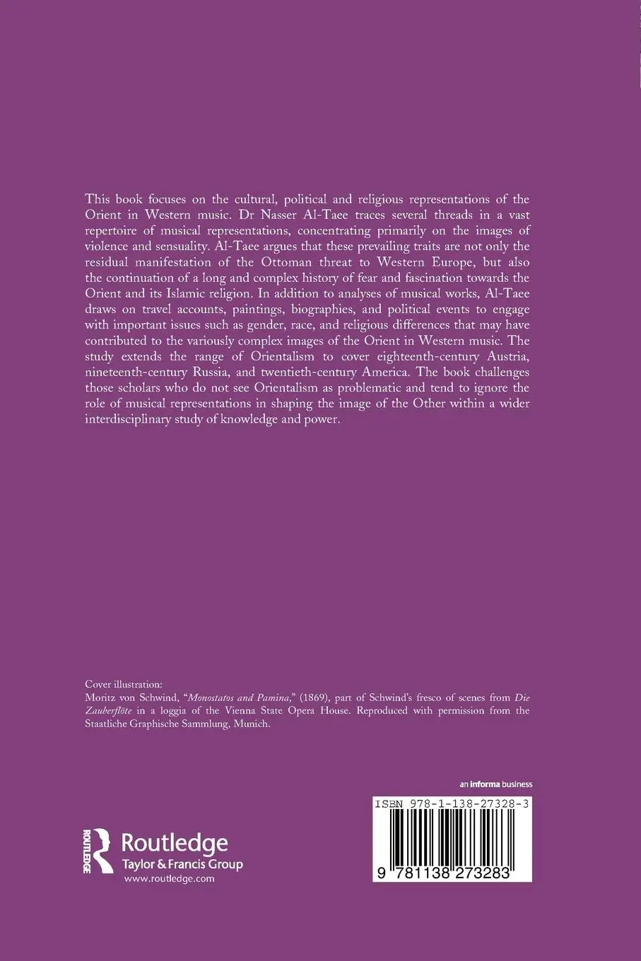 Rückseite: 9781138273283 | Representations of the Orient in Western Music | Nasser Al-Taee | Buch