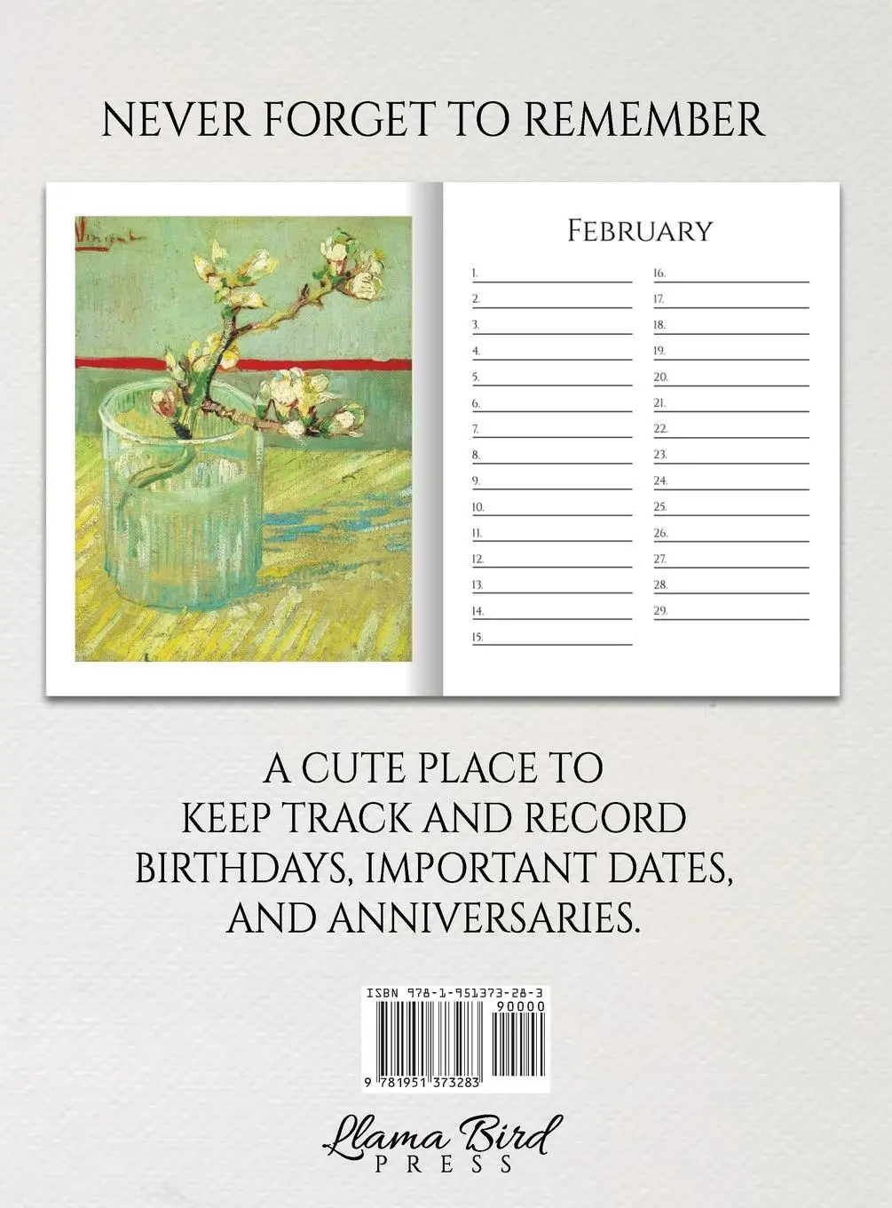 Rückseite: 9781951373283 | Birthday Calendar | Llama Bird Press | Buch | Gebunden | Englisch