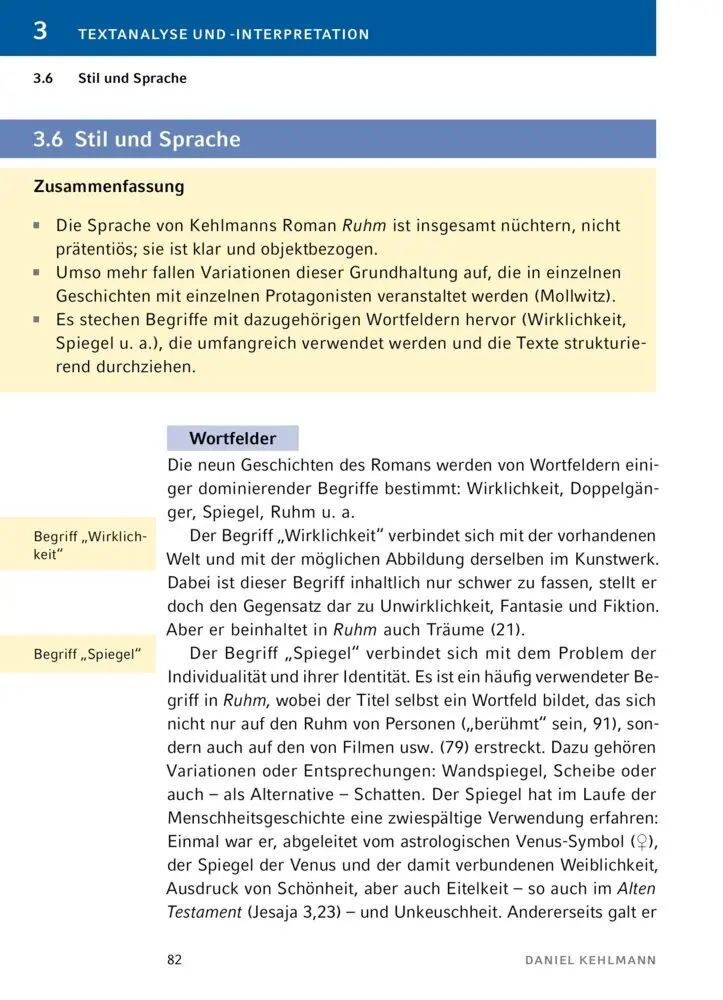 Bild: 9783129303283 | Ruhm von Daniel Kehlmann | Textanalyse und Interpretation | Kehlmann