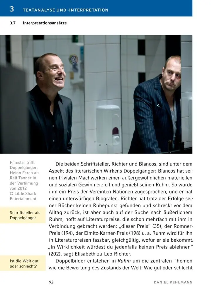 Bild: 9783129303283 | Ruhm von Daniel Kehlmann | Textanalyse und Interpretation | Kehlmann