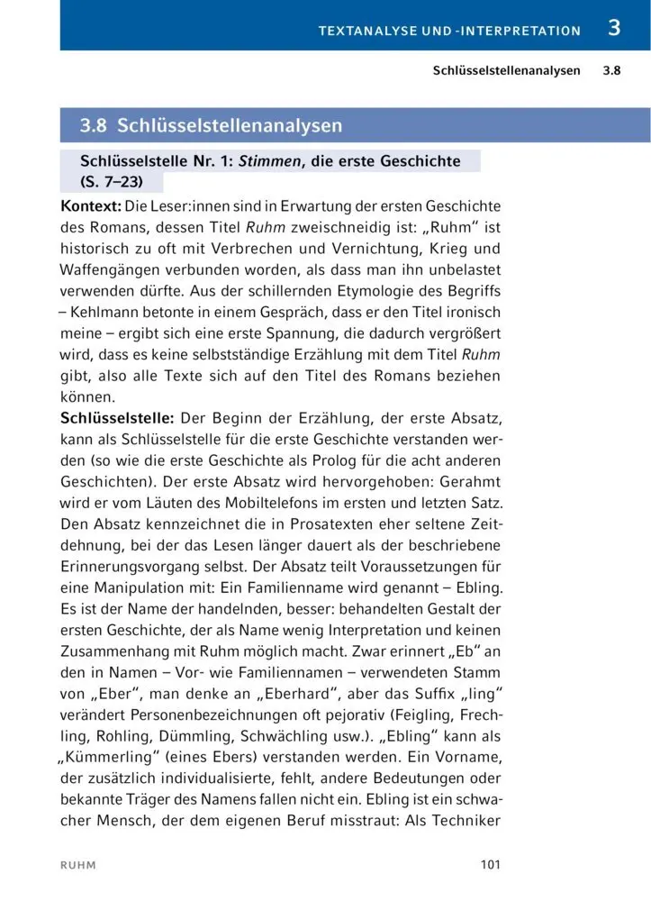 Bild: 9783129303283 | Ruhm von Daniel Kehlmann | Textanalyse und Interpretation | Kehlmann