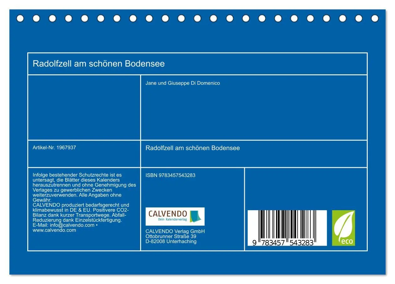 Bild: 9783457543283 | Radolfzell am schönen Bodensee (Tischkalender 2026 DIN A5 quer),...