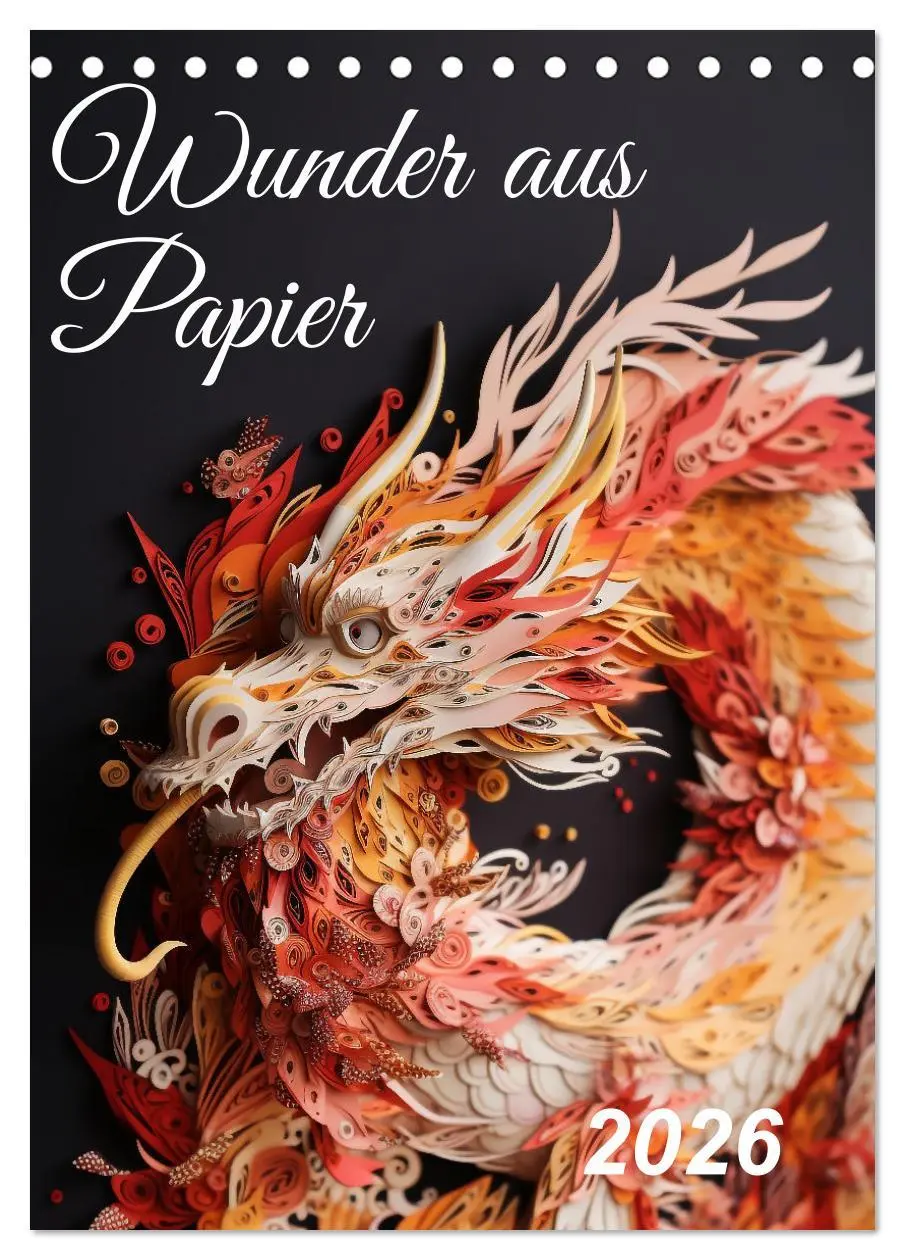 Cover: 9783516323283 | Wunder aus Papier (Tischkalender 2026 DIN A5 hoch), CALVENDO...
