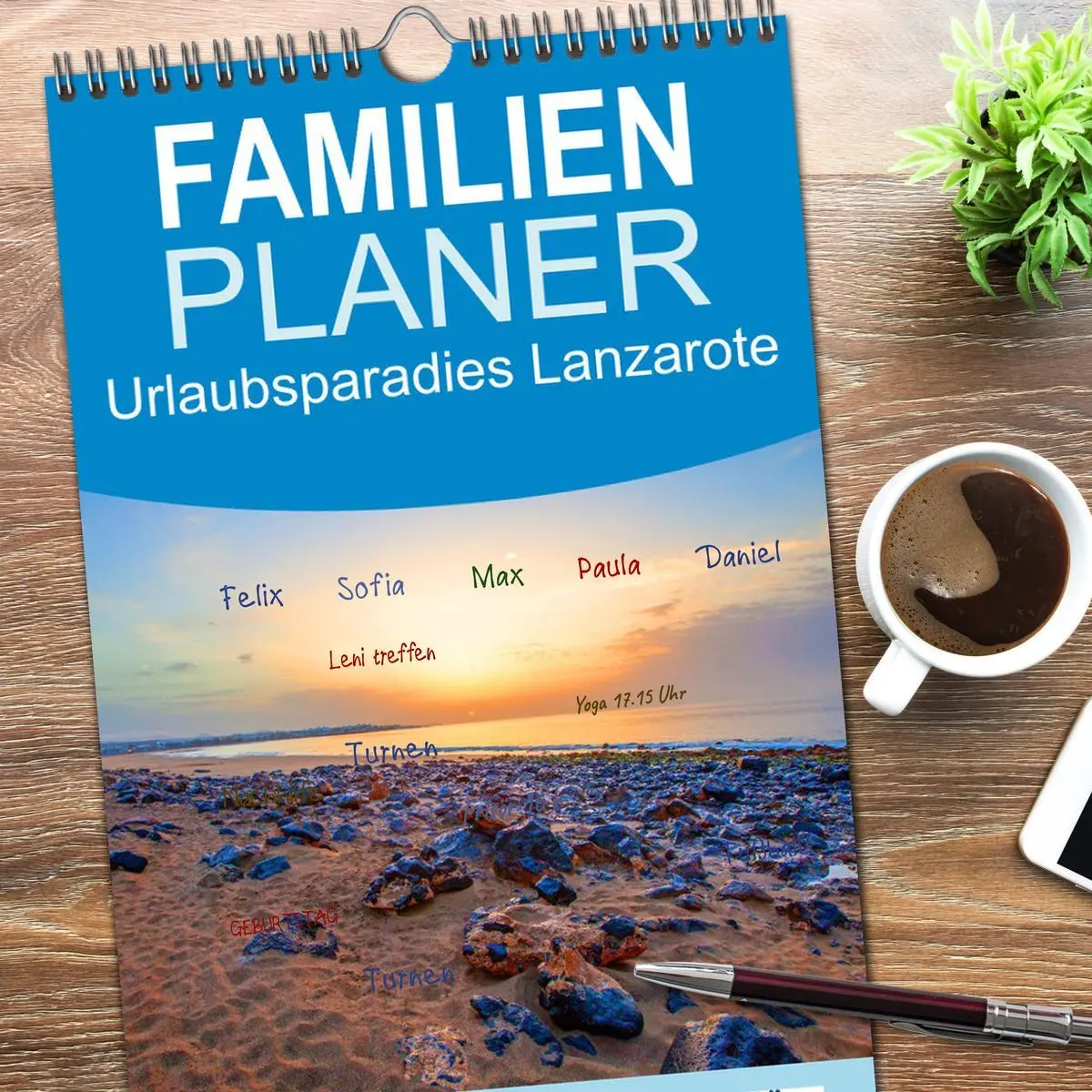 Bild: 9783516493283 | Familienplaner 2026 - Urlaubsparadies Lanzarote mit 5 Spalten...