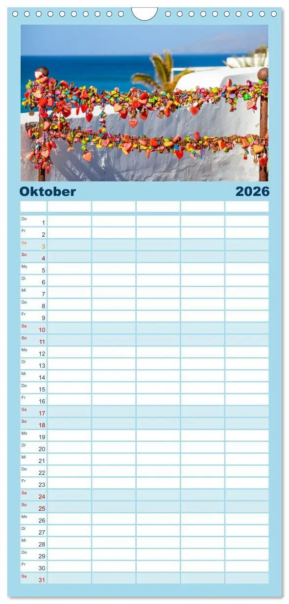Bild: 9783516493283 | Familienplaner 2026 - Urlaubsparadies Lanzarote mit 5 Spalten...