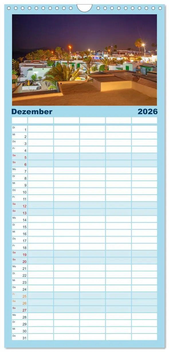 Bild: 9783516493283 | Familienplaner 2026 - Urlaubsparadies Lanzarote mit 5 Spalten...