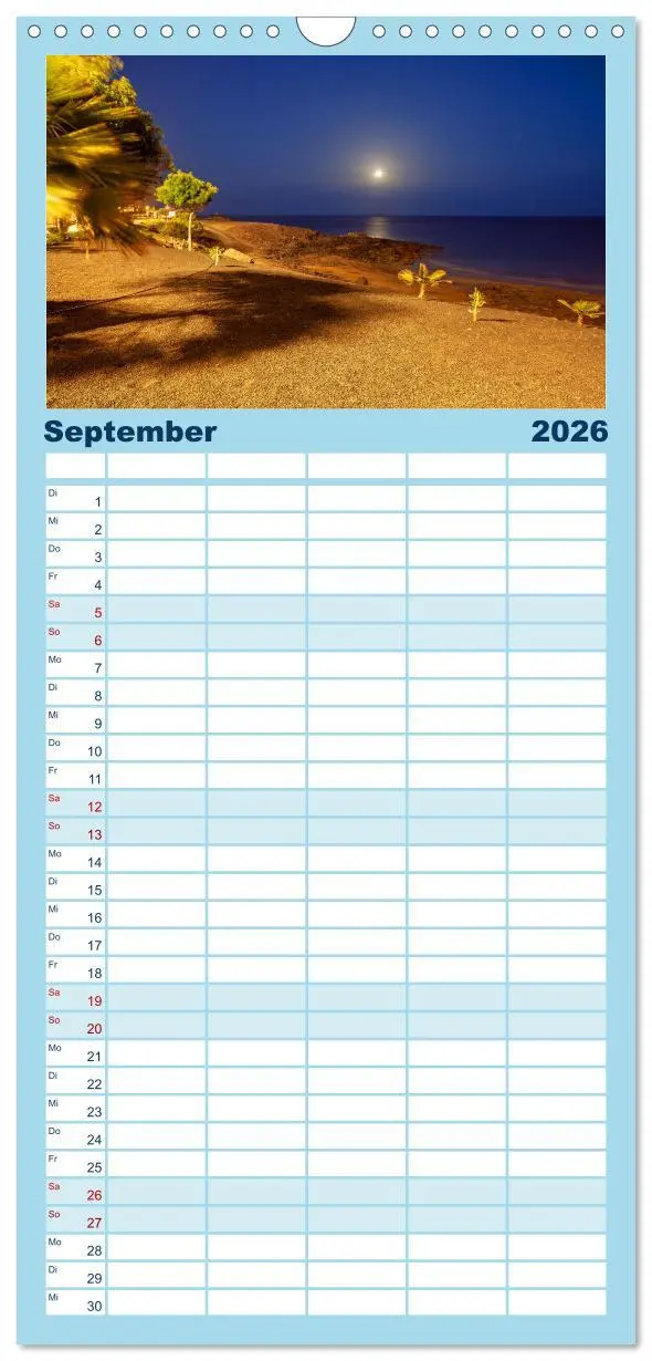Bild: 9783516493283 | Familienplaner 2026 - Urlaubsparadies Lanzarote mit 5 Spalten...
