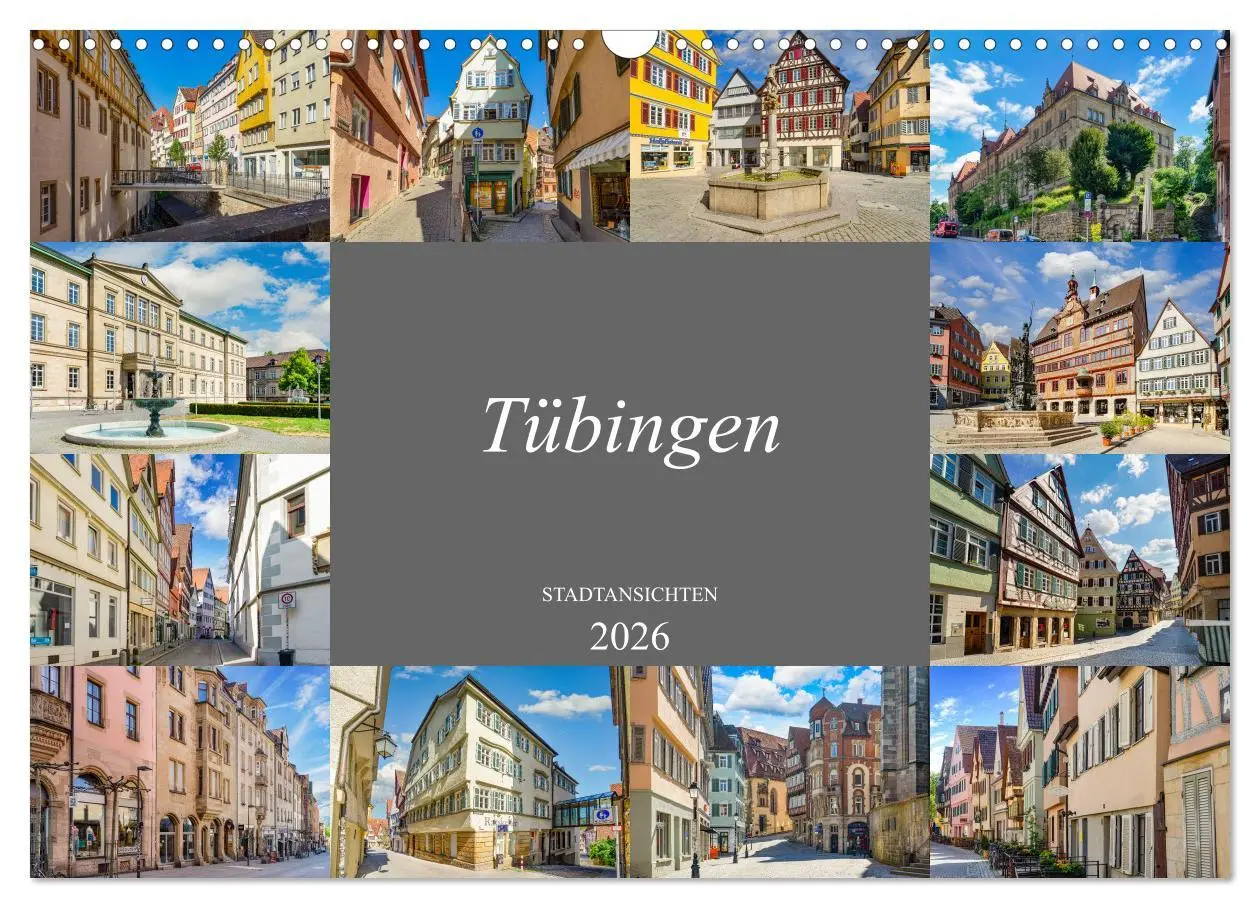 Cover: 9783457913383 | Tübingen Stadtansichten (Wandkalender 2026 DIN A3 quer), CALVENDO...