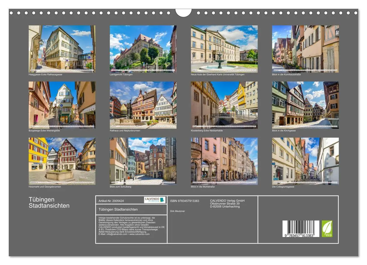 Bild: 9783457913383 | Tübingen Stadtansichten (Wandkalender 2026 DIN A3 quer), CALVENDO...