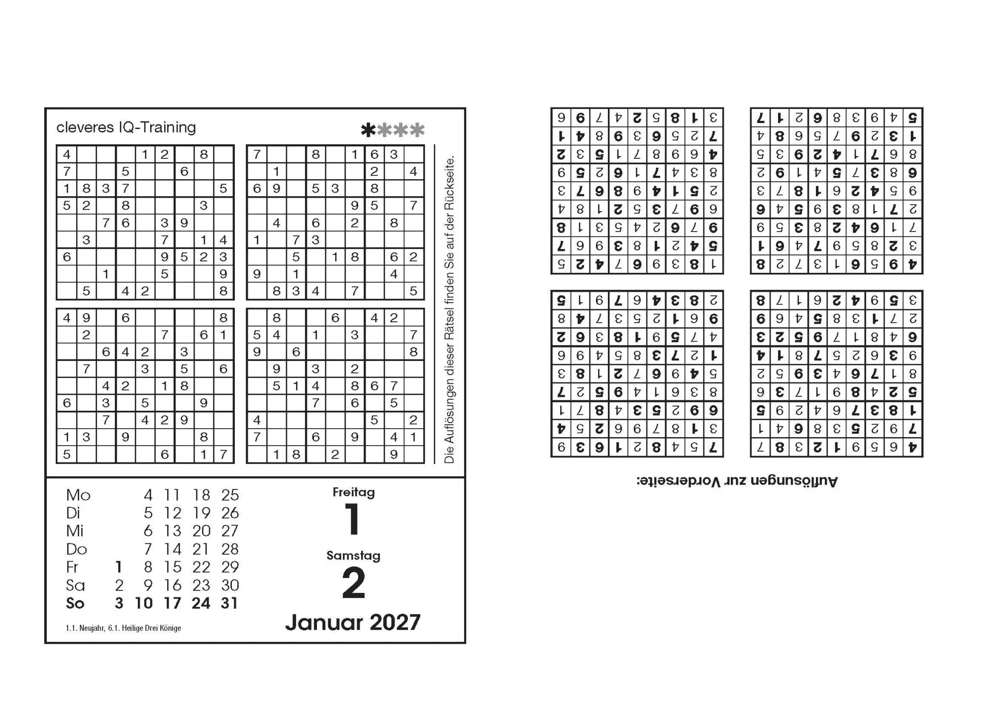 Bild: 9783809453383 | Sudokukalender 2027 | Eberhard Krüger | Kalender | 400 S. | Deutsch