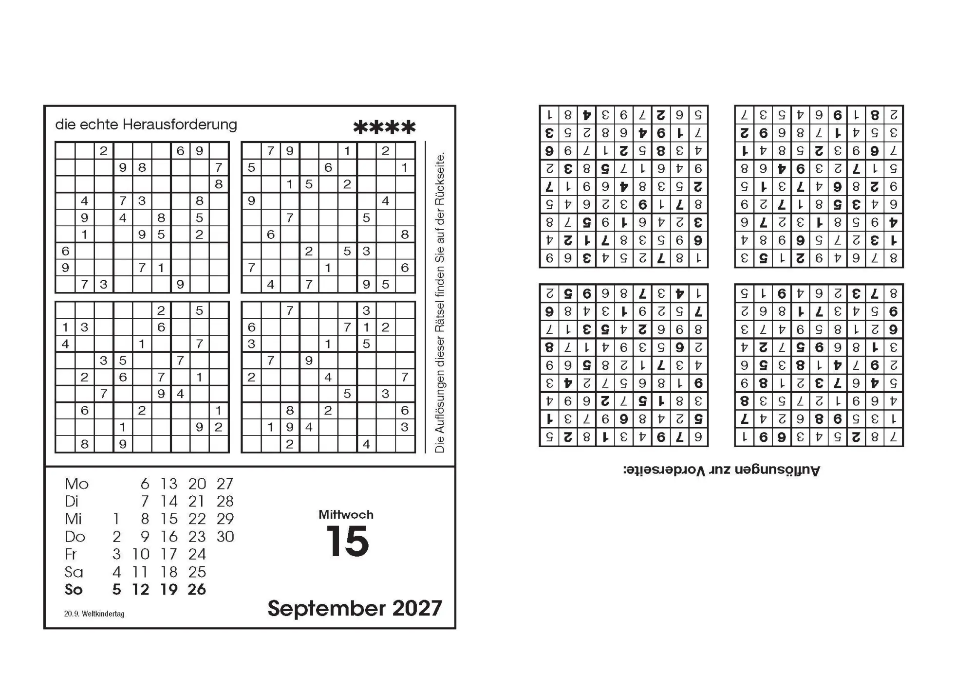 Bild: 9783809453383 | Sudokukalender 2027 | Eberhard Krüger | Kalender | 400 S. | Deutsch