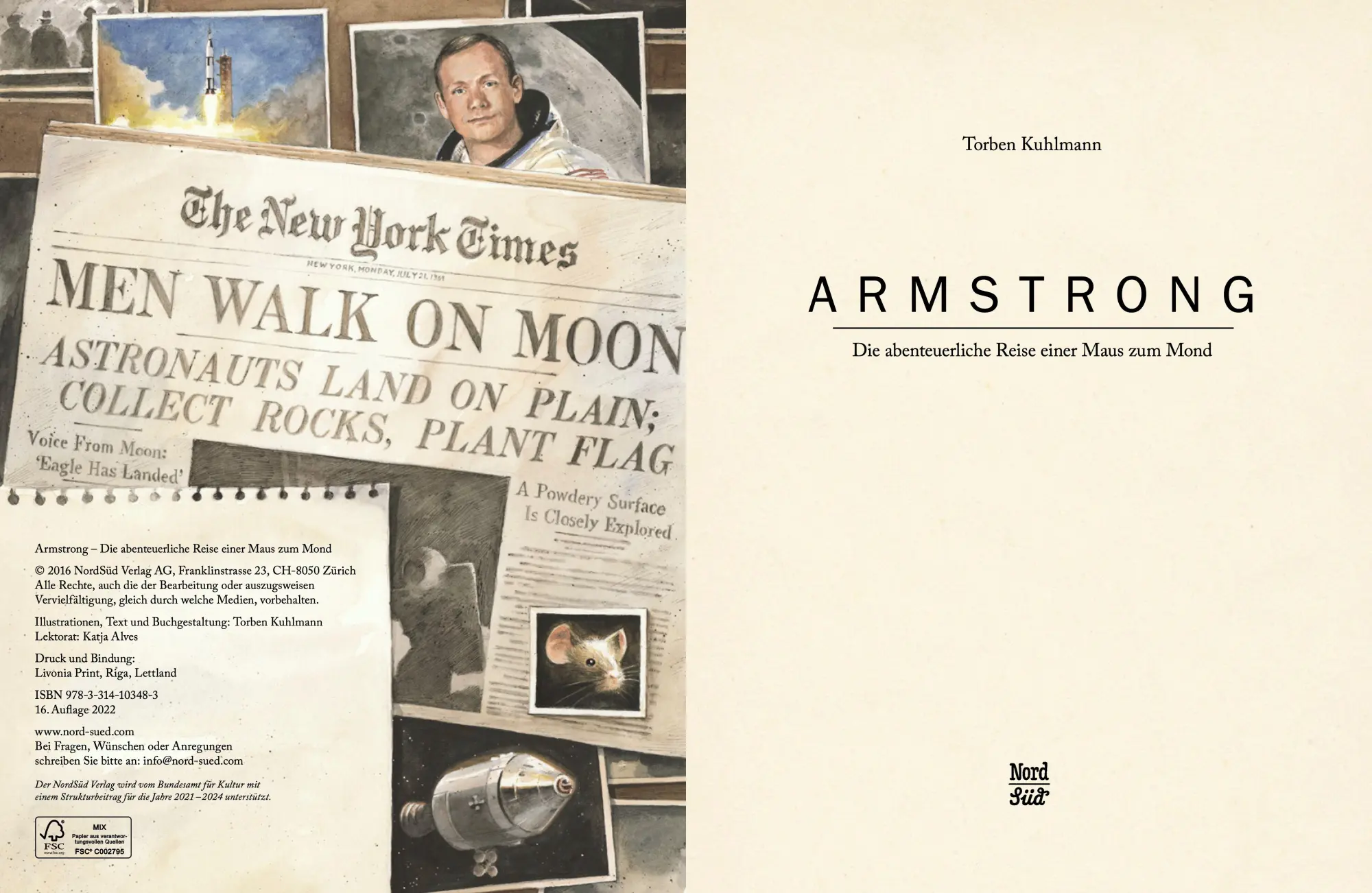 Bild: 9783314103483 | Armstrong | Die abenteuerliche Reise einer Maus zum Mond | Kuhlmann