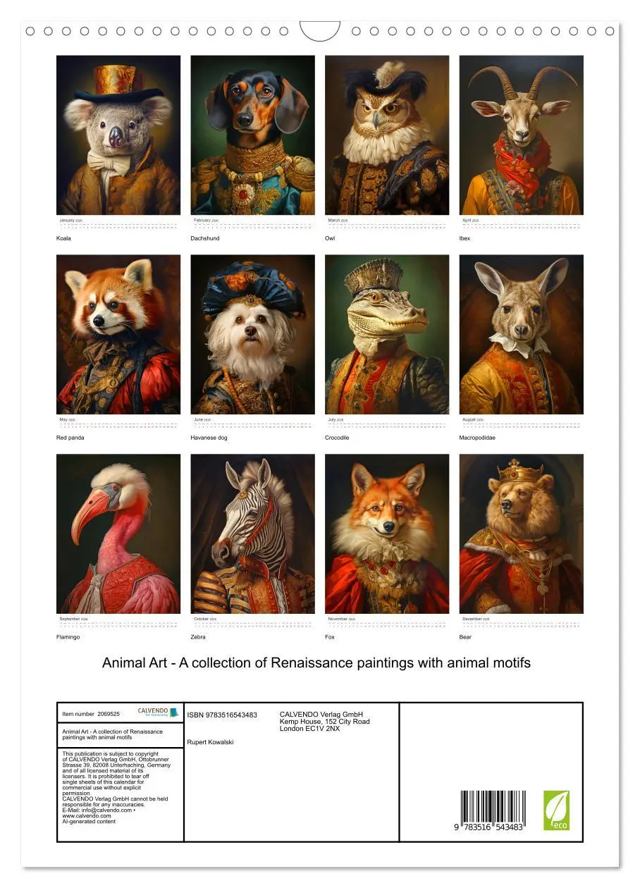 Bild: 9783516543483 | Animal Art - A collection of Renaissance paintings with animal...
