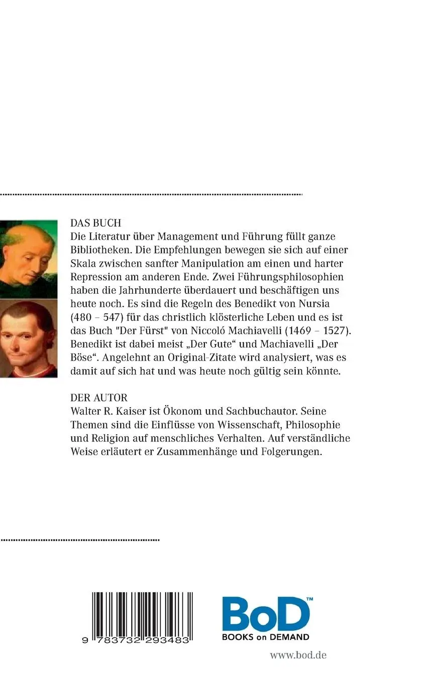 Rückseite: 9783732293483 | Demut oder pure Macht | Zwei historische Führungsphilosophien | Kaiser