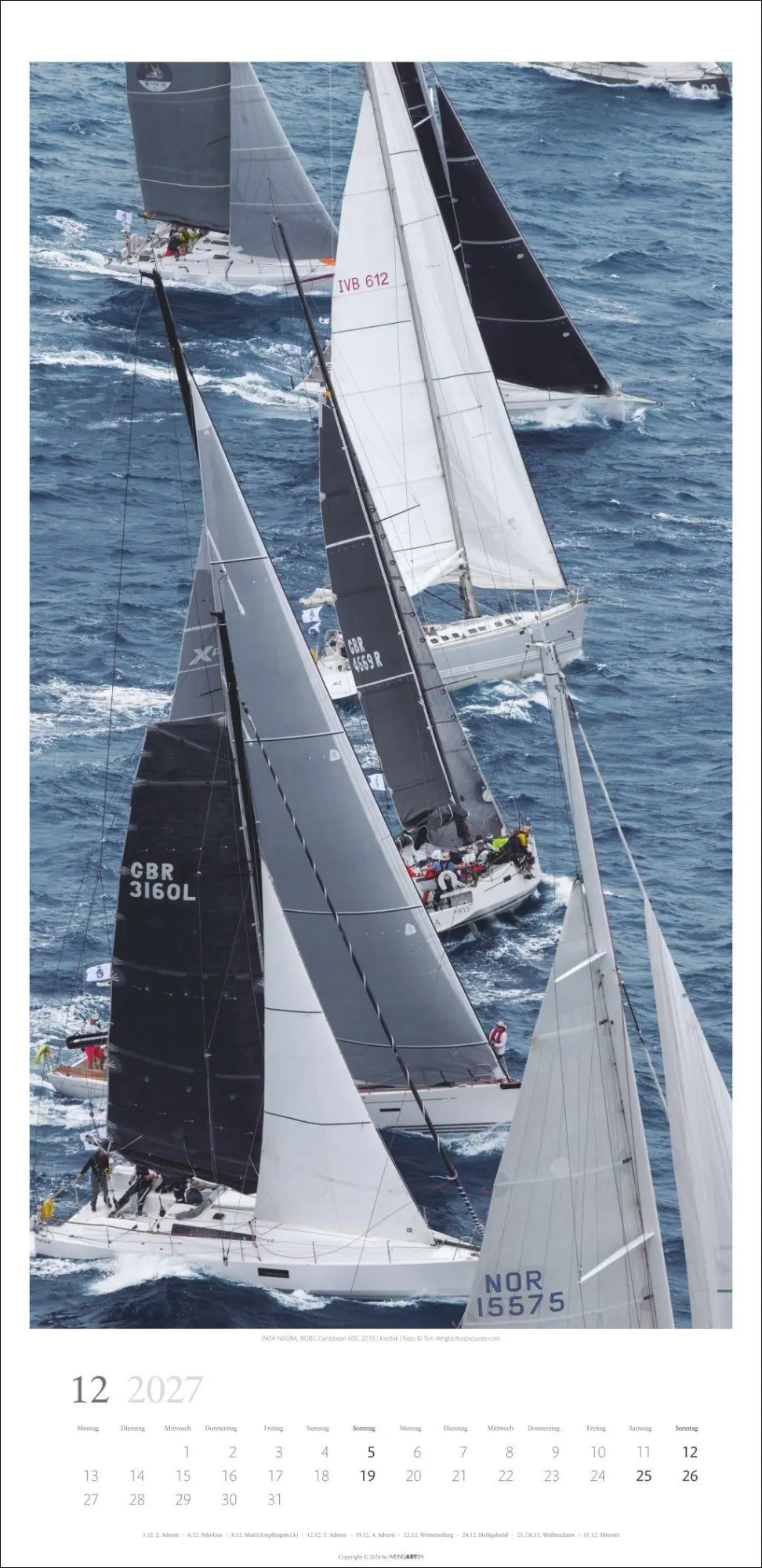 Bild: 9783839903483 | Under Sail Kalender 2027 | Kalender | Spiralbindung | 14 S. | Deutsch