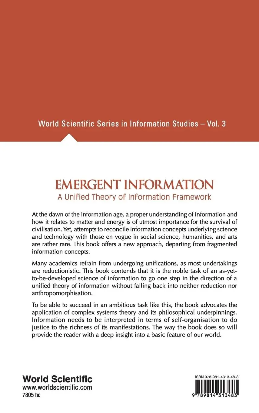 Rückseite: 9789814313483 | EMERGENT INFORMATION (V3) | Wolfgang Hofkirchner | Buch | Gebunden