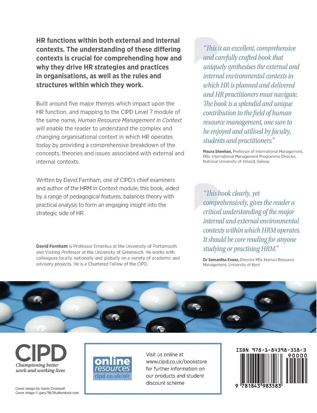 Rückseite: 9781843983583 | Human Resource Management in Context | David Farnham | Taschenbuch