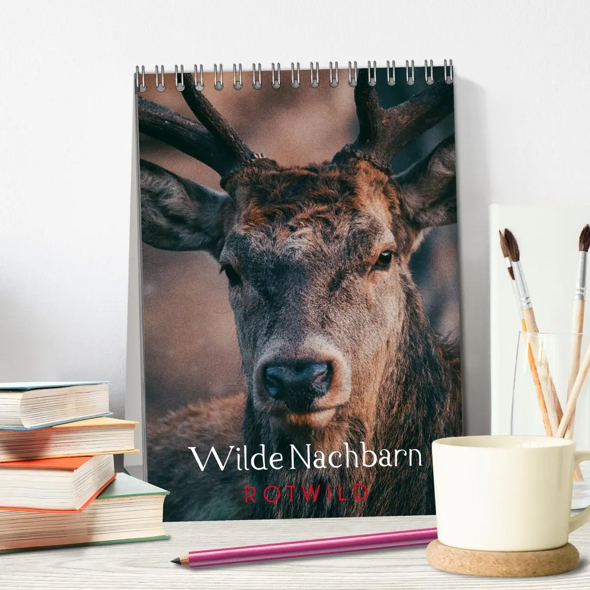 Bild: 9783516393583 | Wilde Nachbarn: Rotwild (Tischkalender 2026 DIN A5 hoch), CALVENDO...