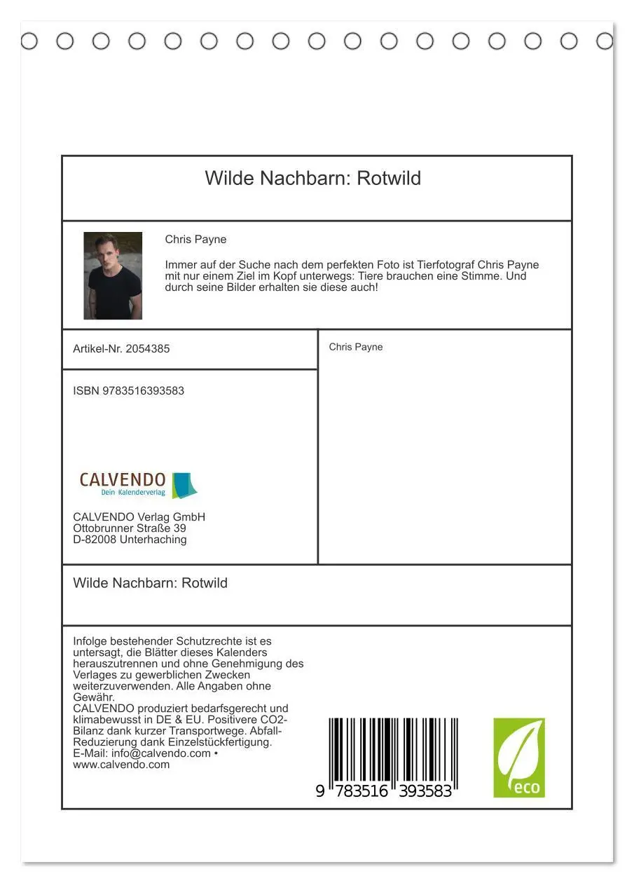 Bild: 9783516393583 | Wilde Nachbarn: Rotwild (Tischkalender 2026 DIN A5 hoch), CALVENDO...