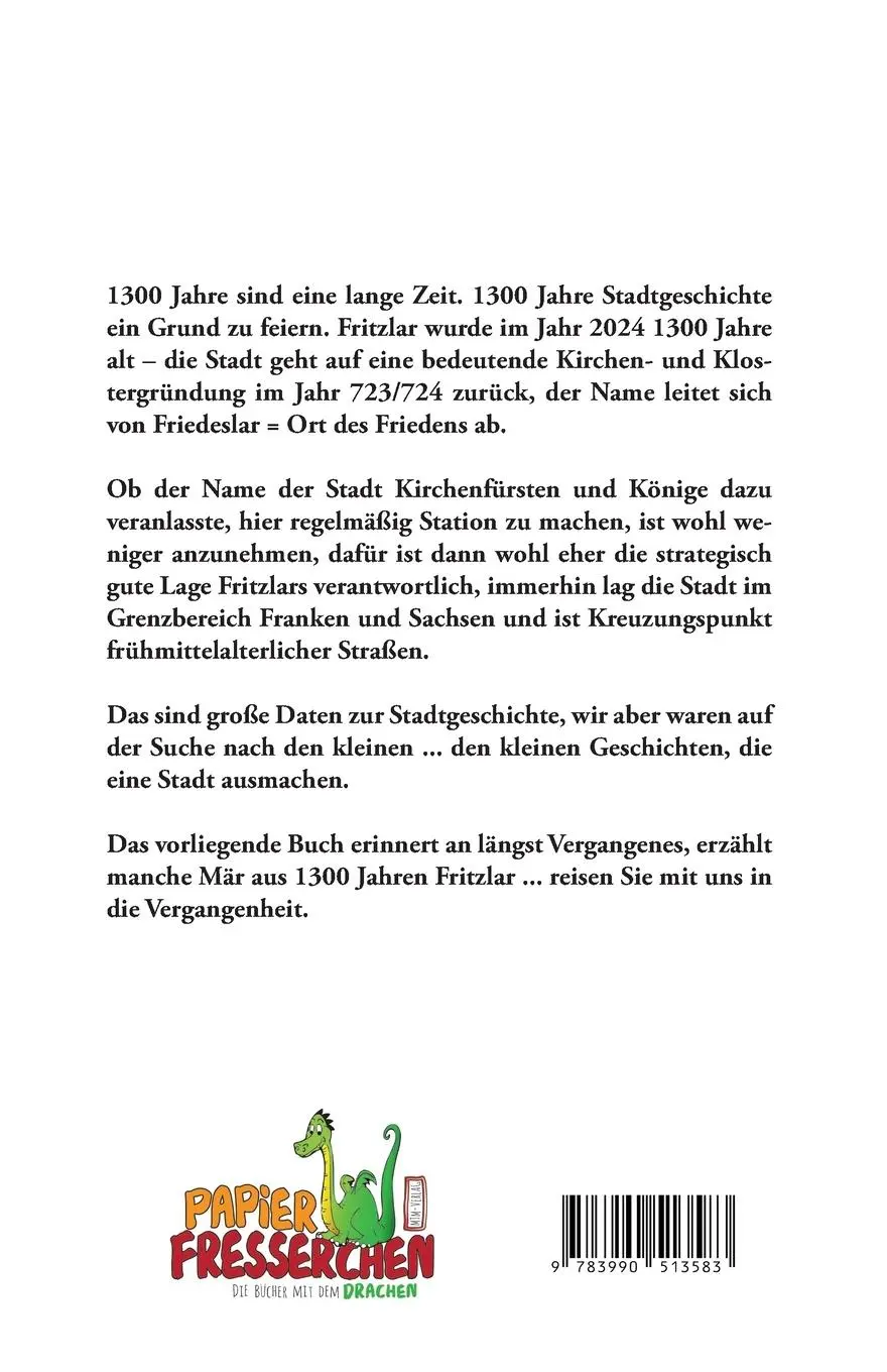 Rückseite: 9783990513583 | 1300 - Geschichten aus Fritzlar | Martina Meier | Taschenbuch | 64 S.