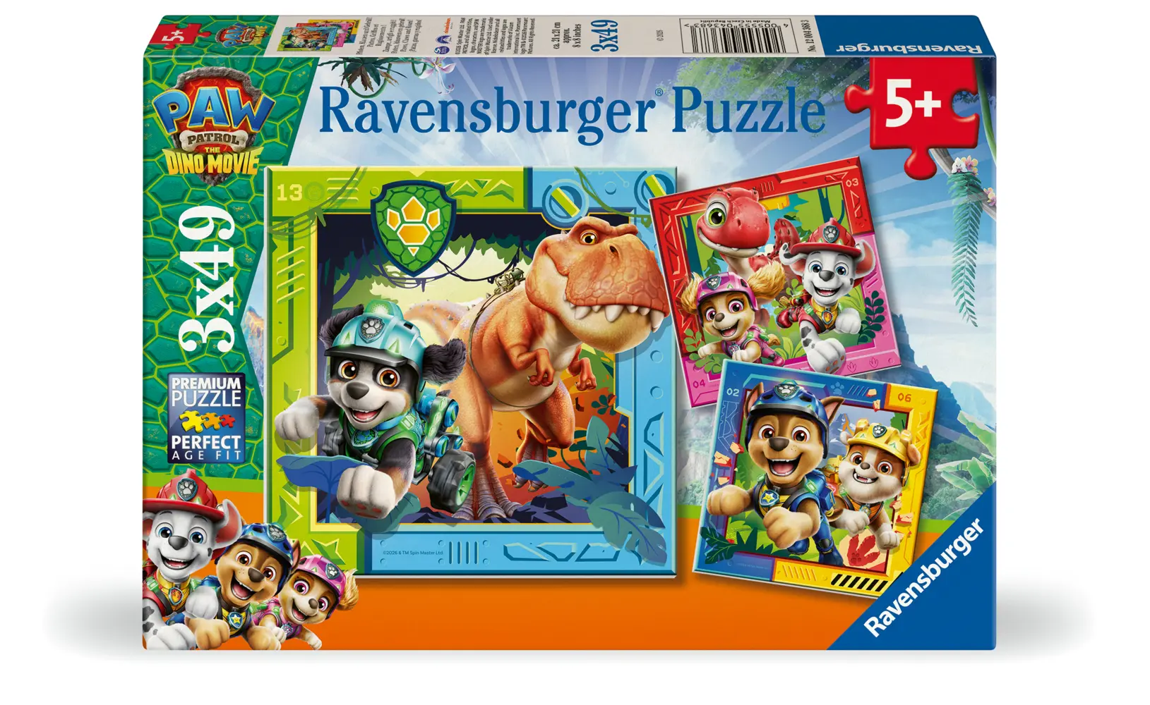 Cover: 4005555043683 | Kinderpuzzle 3x49 Teile - Paw Patrol 3 Dino Movie | Spiel | 12004368