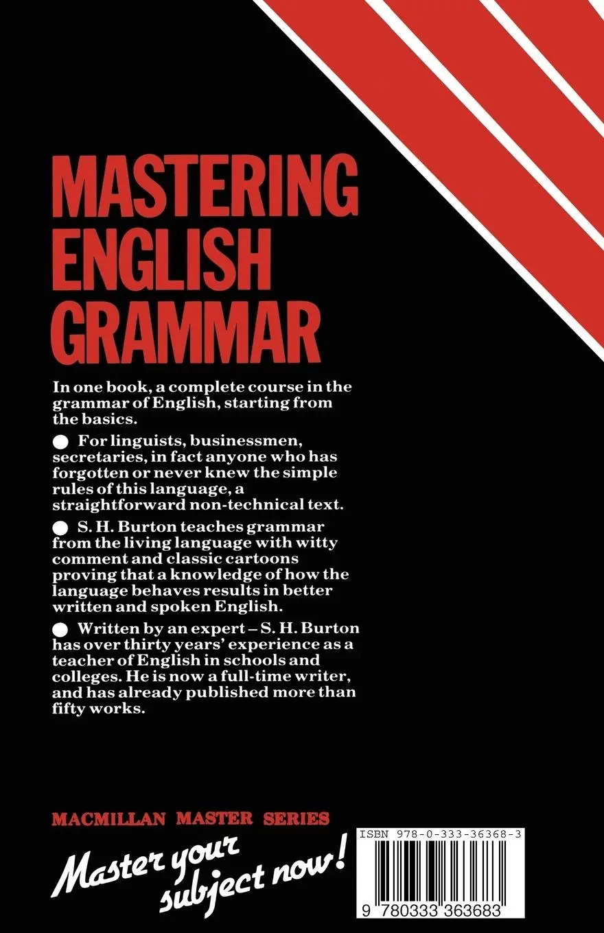 Rückseite: 9780333363683 | Mastering English Grammar | S. H Burton | Taschenbuch | Englisch
