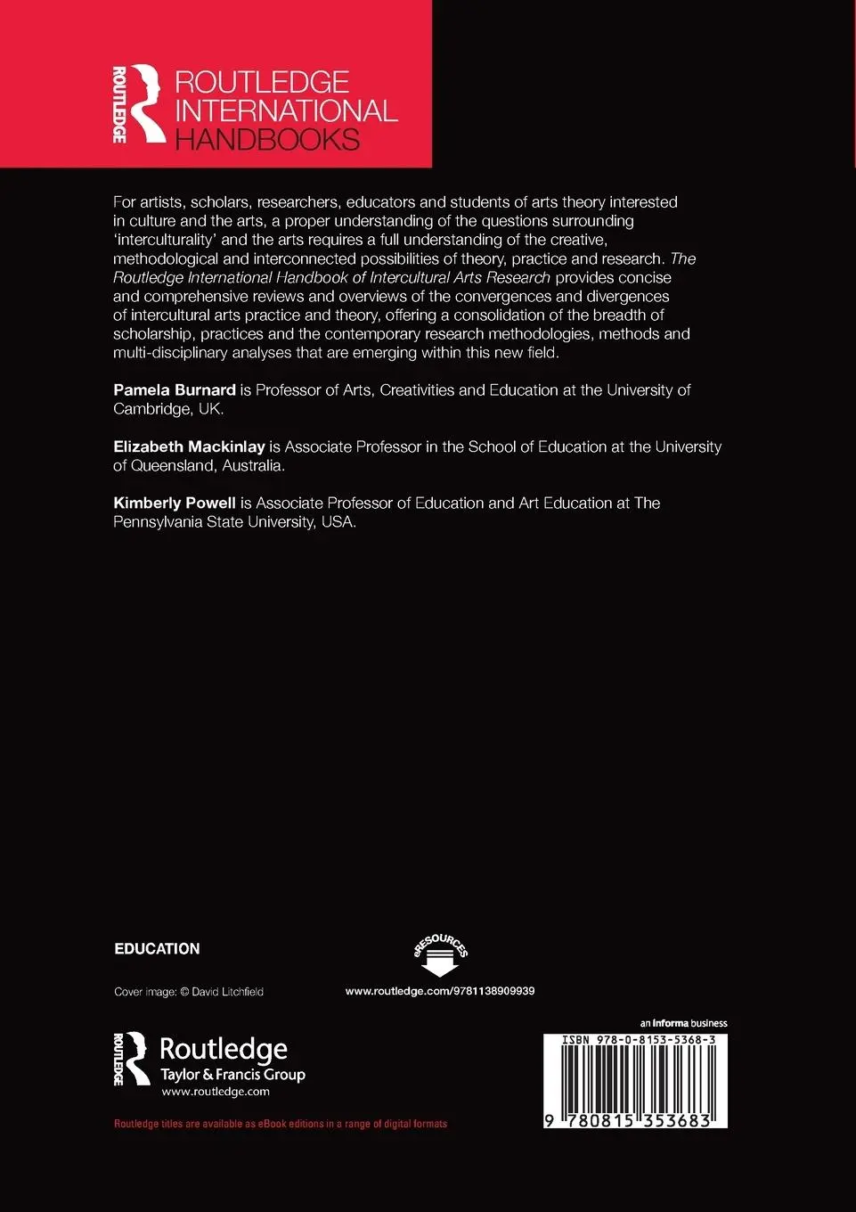 Rückseite: 9780815353683 | The Routledge International Handbook of Intercultural Arts Research