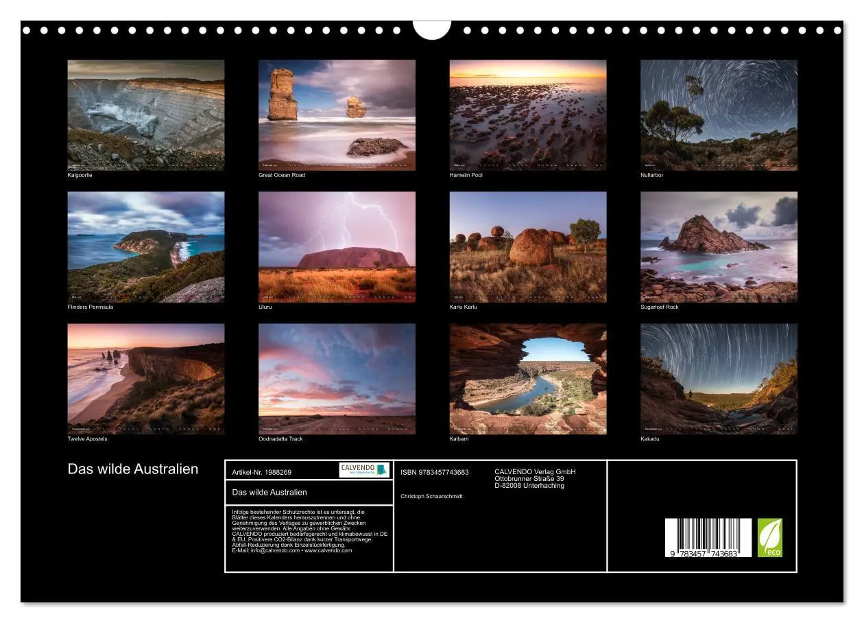 Bild: 9783457743683 | Das wilde Australien (Wandkalender 2026 DIN A3 quer), CALVENDO...