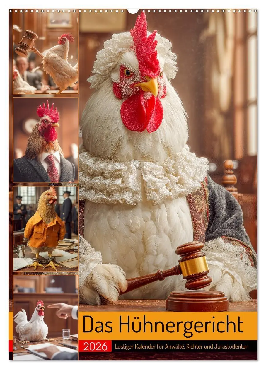 Cover: 9783516693683 | Das Hühnergericht - Lustiger Kalender für Anwälte, Richter und...