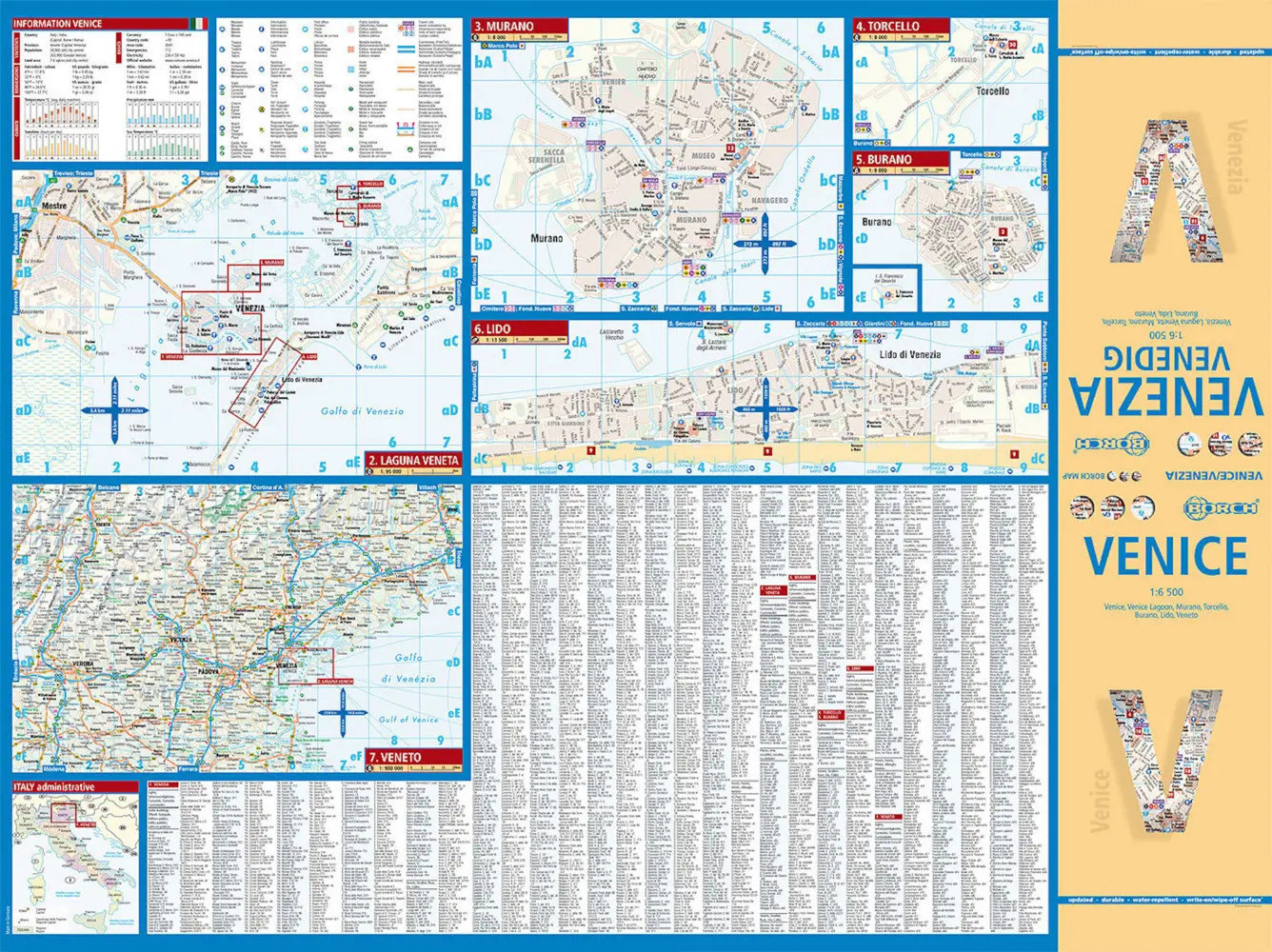 Bild: 9783866093683 | Borch Map Venedig / Venice | (Land-)Karte | Mehrfarbendruck. Gefalzt